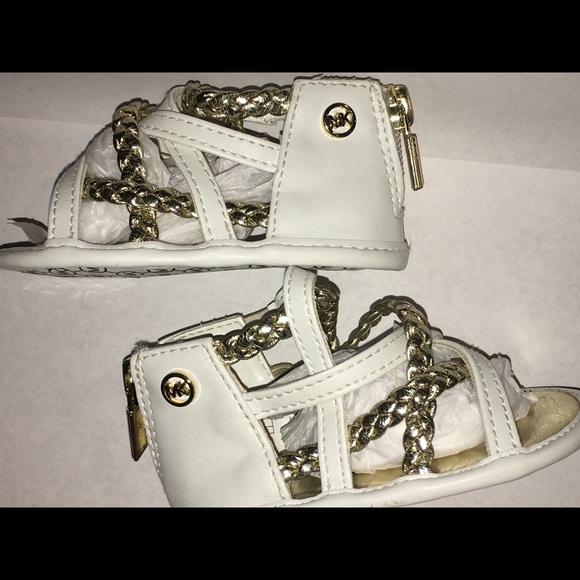 MICHAEL Michael Kors Other - White and Gold Michael Kors Baby Amy Strap Sandal